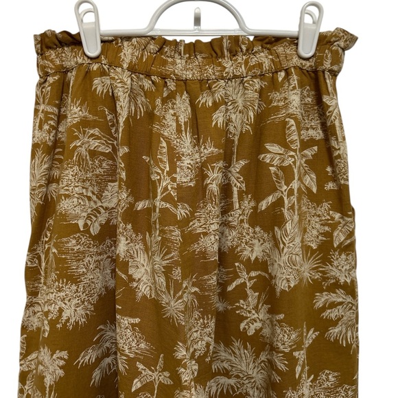 American Eagle Wide Leg Capris Lined Size Medium Toile Linen Lightweight Resort. - Picture 5 of 11